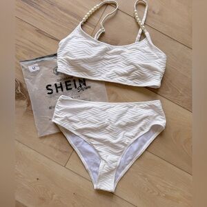 SHEIN White Swim Suit NEW WITH BAG